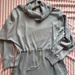 Varley Light Gray Cowl Neck Sweater